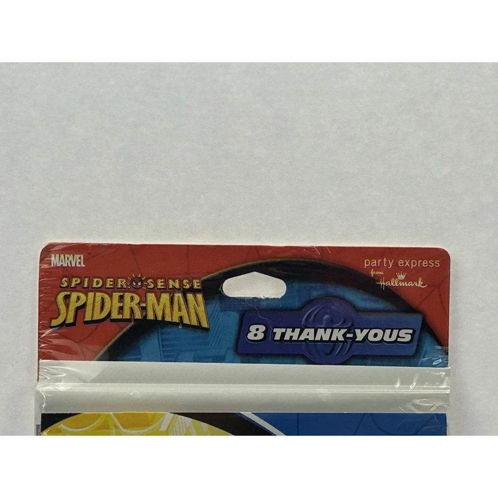 2010 Marvel Spider-Man 8 Thank You Cards Hallmark Party Express Sealed NOS USA